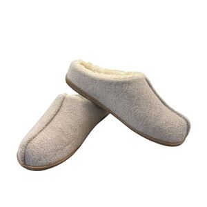 Minnetonka Shearling Lined Slippers Women’s Size 10 Tan Beige